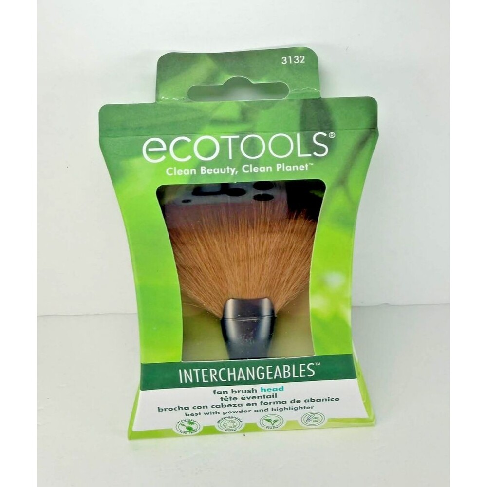 EcoTools Interchangeables Fan Brush Head Powder Highlighter Blue System 3132